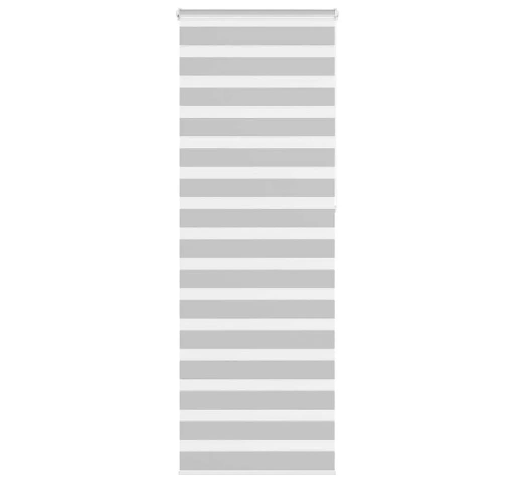 vidaXL Doppelrollo Zebra-Rollo Hellgrau Polyester Sichtschutz - Bild 2