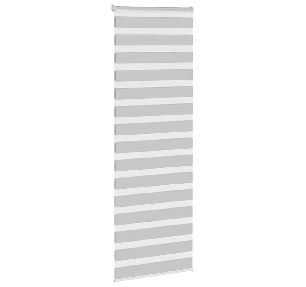 vidaXL Doppelrollo Zebra-Rollo Hellgrau Polyester Sichtschutz - Bild 3