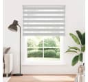 vidaXL Zebra-Rollo Doppelrollo Hellgrau 160x230 cm Polyester Bild 1