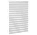 vidaXL Zebra-Rollo Doppelrollo Hellgrau 160x230 cm Polyester Bild 3