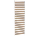 vidaXL Doppelrollo Sandbraun 70x230 cm Polyester Zebra-Jalousie Bild 3