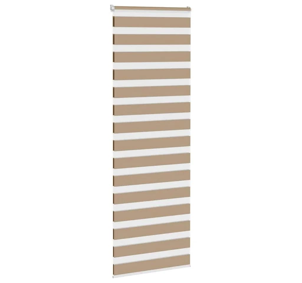vidaXL Doppelrollo Sandbraun 70x230 cm Polyester Zebra-Jalousie - Bild 3