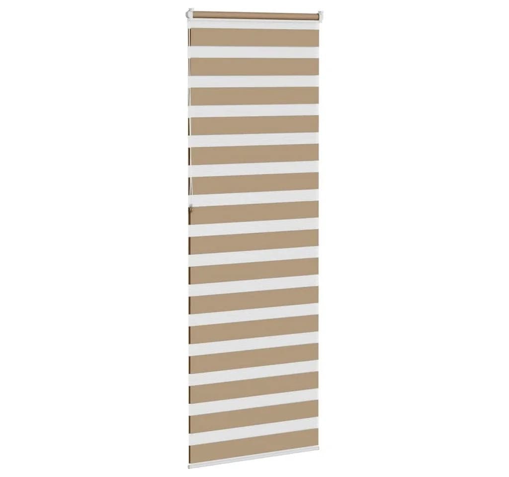 vidaXL Doppelrollo Sandbraun 70x230 cm Polyester Zebra-Jalousie - Bild 4