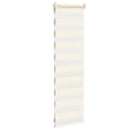VIDAXL Doppelrollo Zebra Marmorbeige 45x100 cm Polyester Bild 4