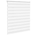 VIDAXL Doppelrollo Weiß 130x150 cm Sichtschutz Polyester Bild 3
