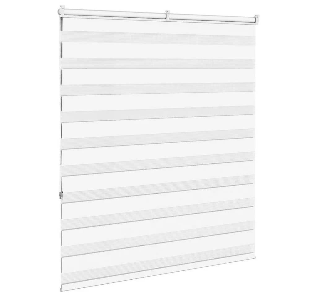 VIDAXL Doppelrollo Weiß 130x150 cm Sichtschutz Polyester - Bild 4