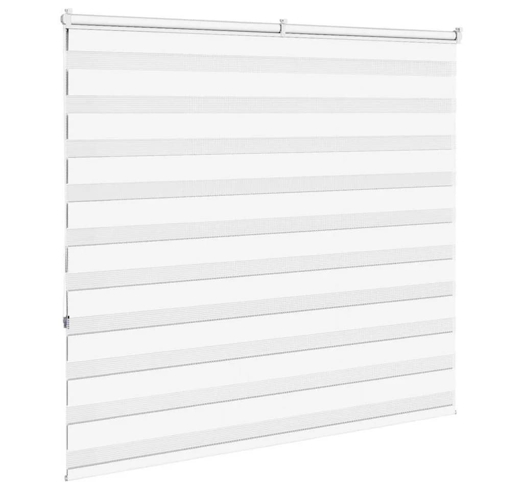 vidaXL Doppelrollo Weiß 165x150 cm Polyester Sichtschutz - Bild 4