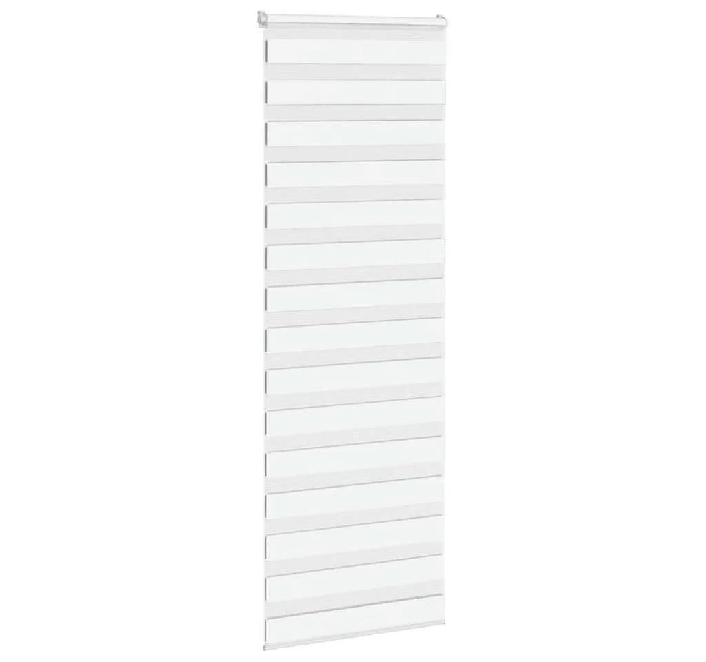 vidaXL Doppelrollo Weiß 75x200 cm Polyester Sichtschutz - Bild 3