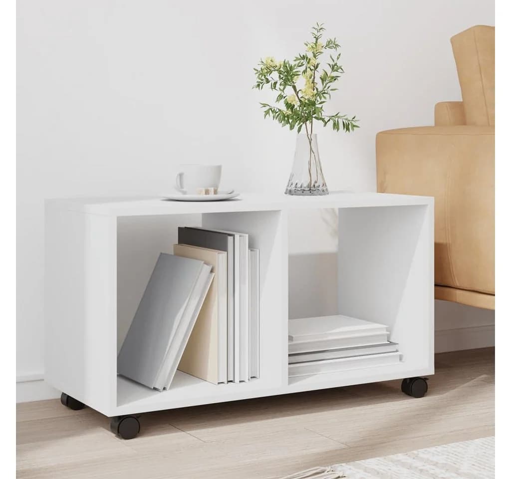 vidaXL Beistelltisch Rollschrank Weiß Holzwerkstoff - Bild 3