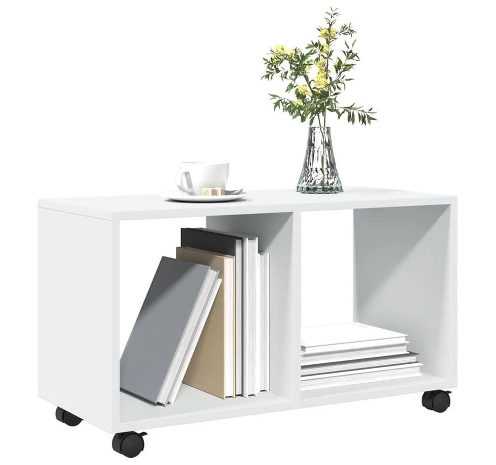 vidaXL Beistelltisch Rollschrank Weiß Holzwerkstoff - Bild 4