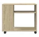 vidaXL Beistelltisch mit Rollen Sonoma Eiche Holzwerkstoff Bild 5