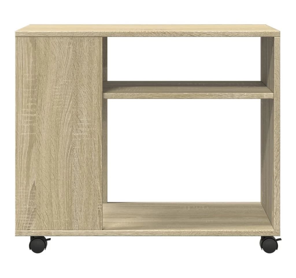 vidaXL Beistelltisch mit Rollen Sonoma Eiche Holzwerkstoff - Bild 5