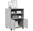 vidaXL Rollschrank Aktenschrank Betongrau Holzwerkstoff Bild 3