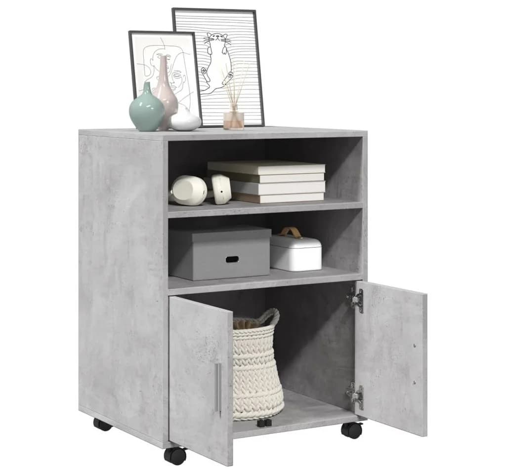 vidaXL Rollschrank Aktenschrank Betongrau Holzwerkstoff - Bild 3