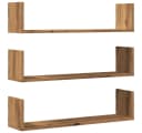 vidaXL Wandregal Set 3-tlg. Artisan-Eiche Holzwerkstoff Bild 2