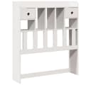vidaXL Bett Kopfteil Weiß 90 cm Massivholz Kiefer mit Stauraum Bild 2