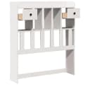 vidaXL Bett Kopfteil Weiß 90 cm Massivholz Kiefer mit Stauraum Bild 4