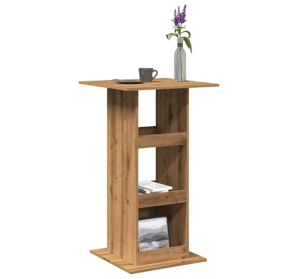 vidaXL Bartisch mit Ablagen Artisan-Eiche Holzwerkstoff