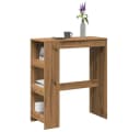 vidaXL Bartisch mit Regal Artisan-Eiche Holzwerkstoff Bild 1