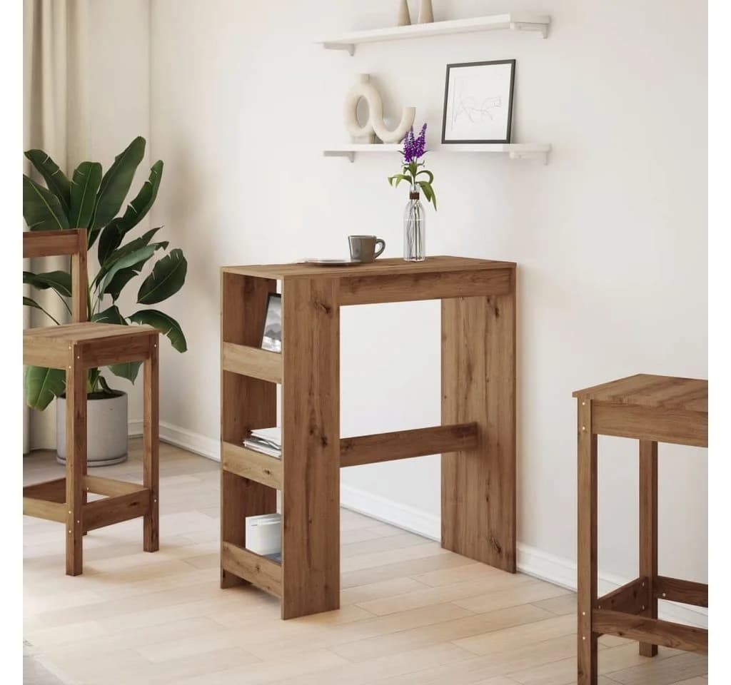 vidaXL Bartisch mit Regal Artisan-Eiche Holzwerkstoff - Bild 3