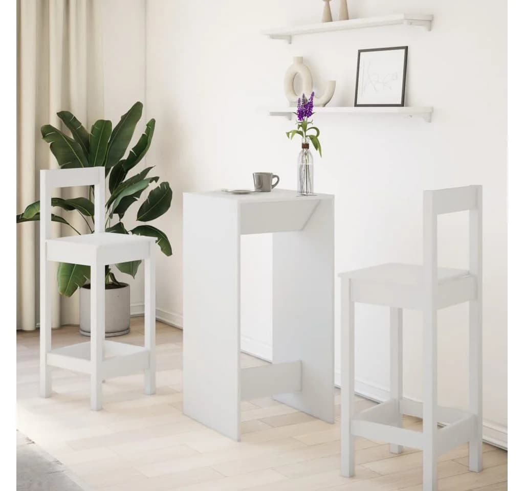 vidaXL Bartisch Weiß Holzwerkstoff Modern - Bild 3