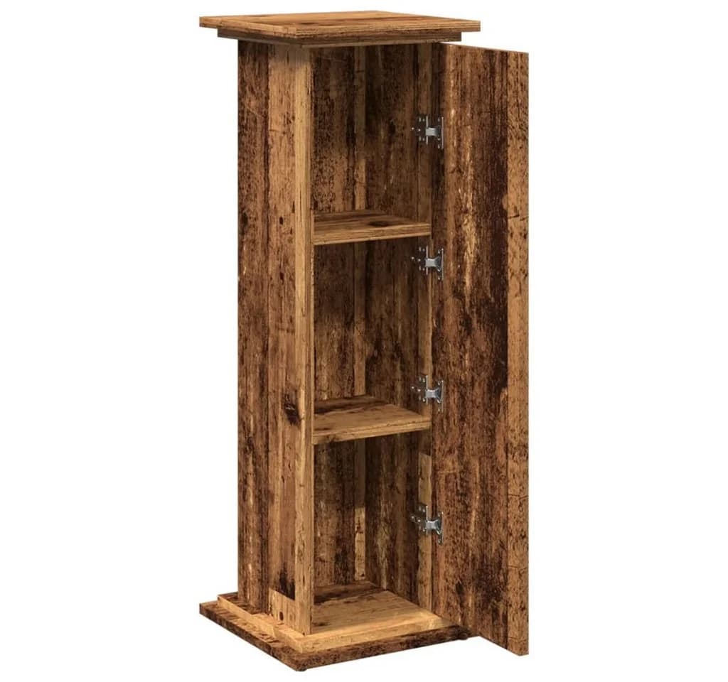 vidaXL Blumenständer Postament mit Stauraum Altholz-Optik - Bild 4