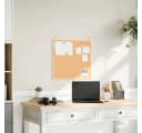 vidaXL Pinnwand Korktafel mit Kiefernholzrahmen Braun Bild 1