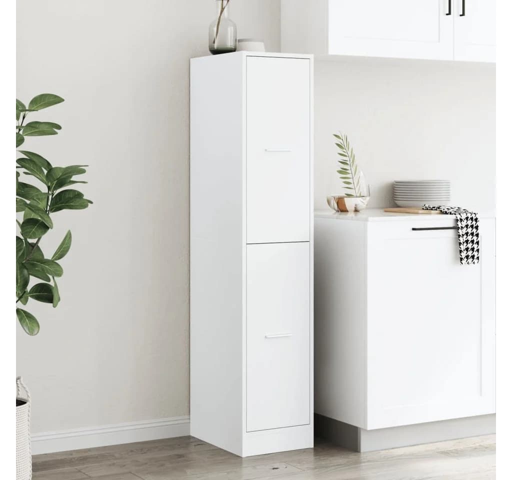 vidaXL Apothekerschrank Weiß 4 Schubladen Holz - Bild 3