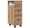 vidaXL Badschrank Schmal mit Rollen Artisan-Eiche Holzwerkstoff Bild 3