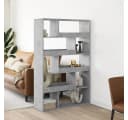 vidaXL Bücherregal Raumteiler Betongrau 10 Fächer Holzwerkstoff Bild 1