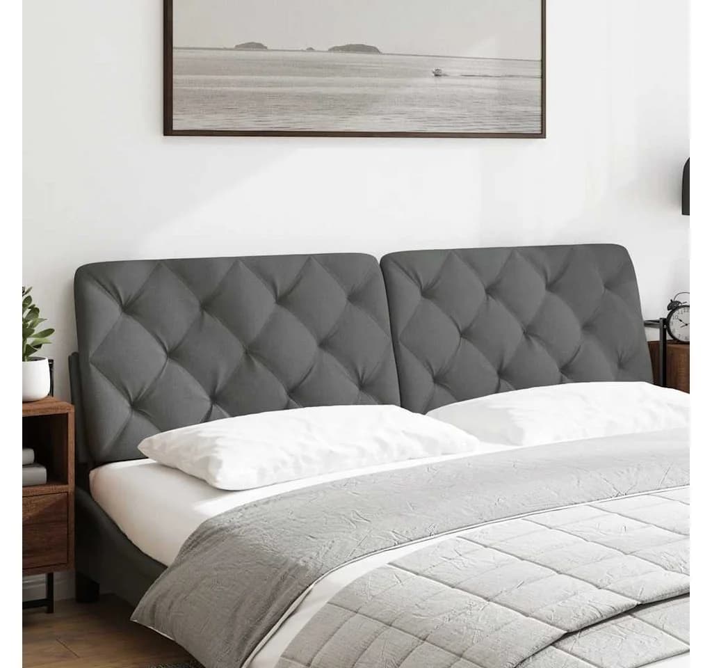 vidaXL Bett Kopfteil-Kissen Dunkelgrau 180 cm Stoff