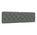 vidaXL Bett Kopfteil-Kissen Dunkelgrau 180 cm Stoff Bild 2