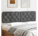 vidaXL Bett Kopfteil-Kissen Dunkelgrau 180 cm Stoff Bild 3