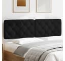 vidaXL Bett Kopfteil-Kissen Schwarz 180 cm Stoff Bild 3