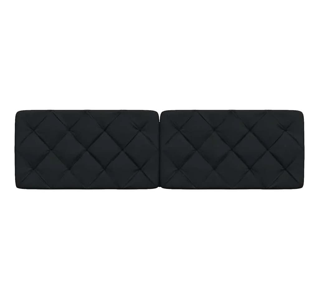 vidaXL Bett Kopfteil-Kissen Schwarz 180 cm Stoff - Bild 4