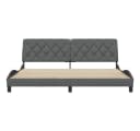 vidaXL Bettgestell Dunkelgrau 200x200 cm mit Lattenrost und Kopfteilkissen Bild 5