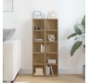 vidaXL CD-Regal 2-tlg. Artisan-Eiche Modern Holzwerkstoff Bild 1