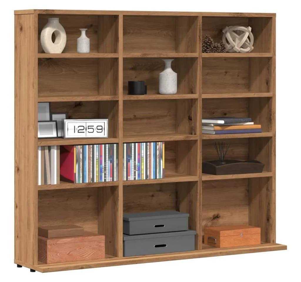 vidaXL CD-Regal Artisan-Eiche Holzwerkstoff
