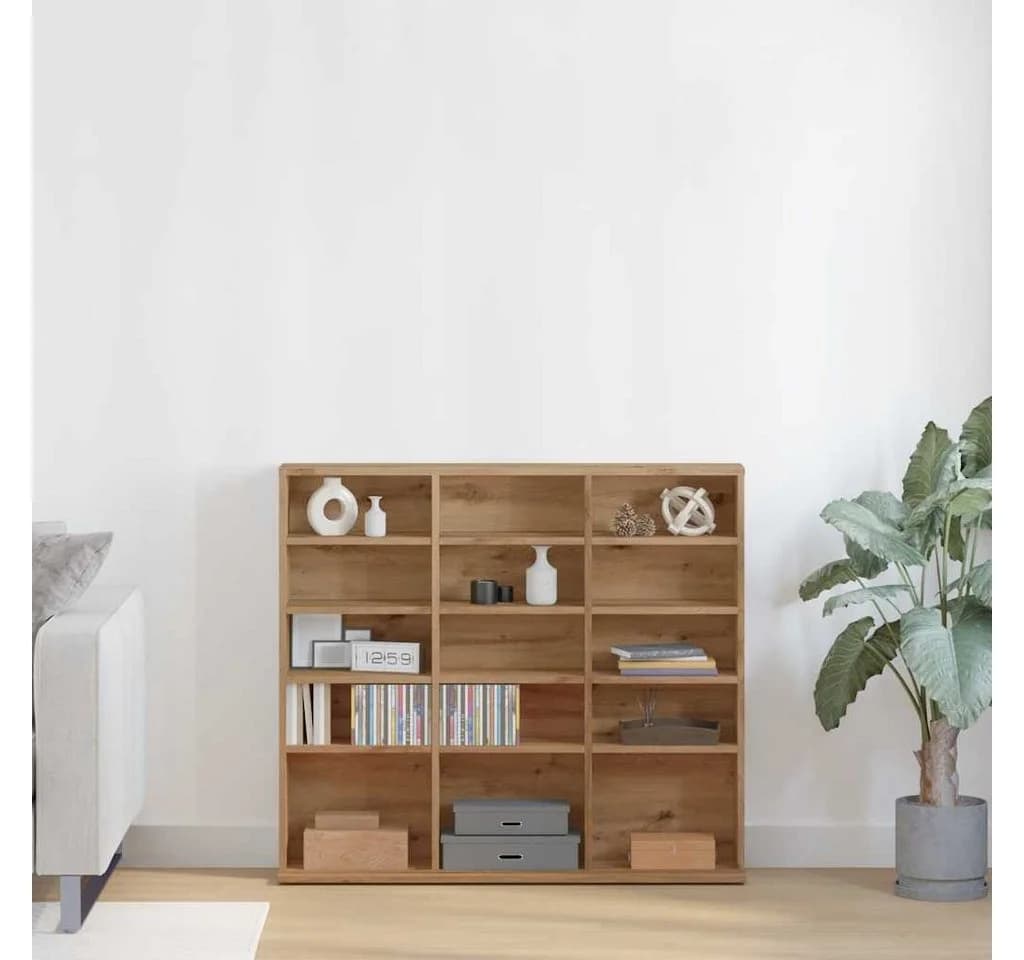 vidaXL CD-Regal Artisan-Eiche Holzwerkstoff - Bild 3