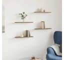 vidaXL Wandregale 4 Stk. Artisan-Eiche 40x10x1,5 cm Holzwerkstoff Bild 1