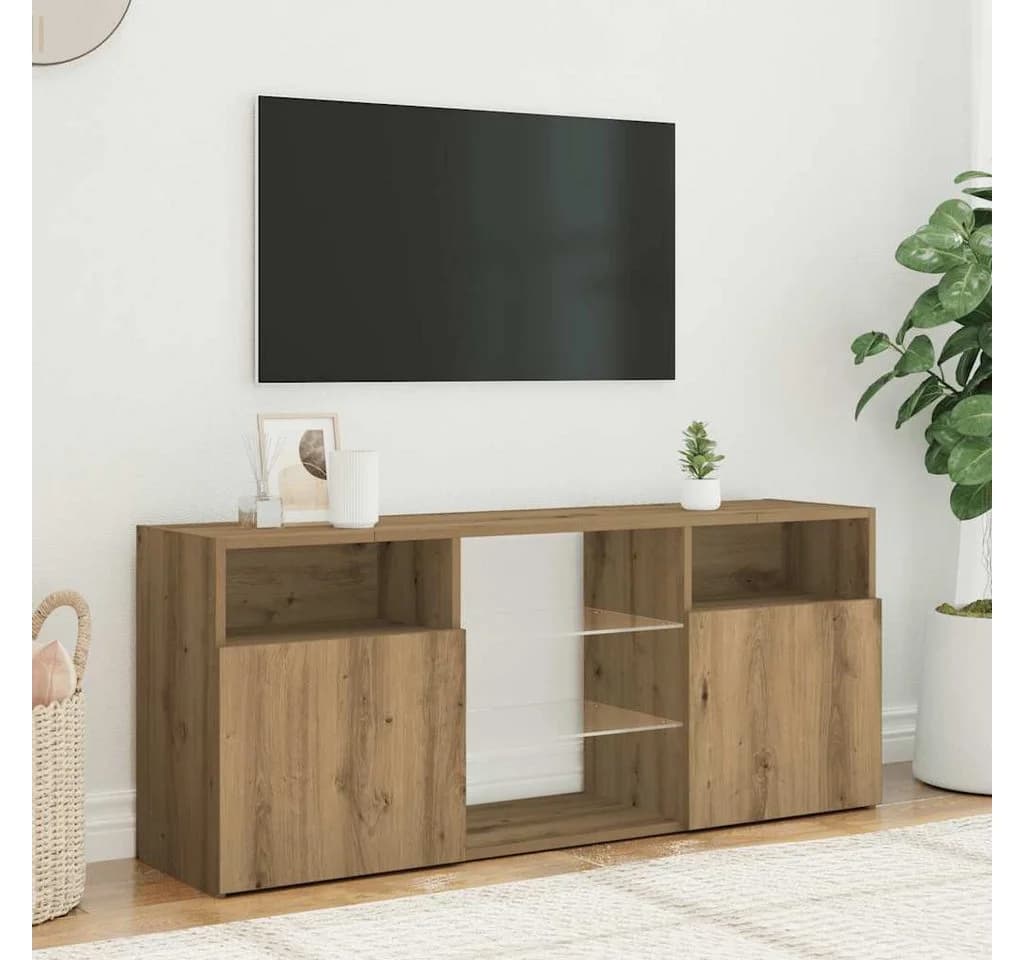 vidaXL TV-Schrank mit RGB-LED Leuchten Artisan-Eiche Modern - Bild 4