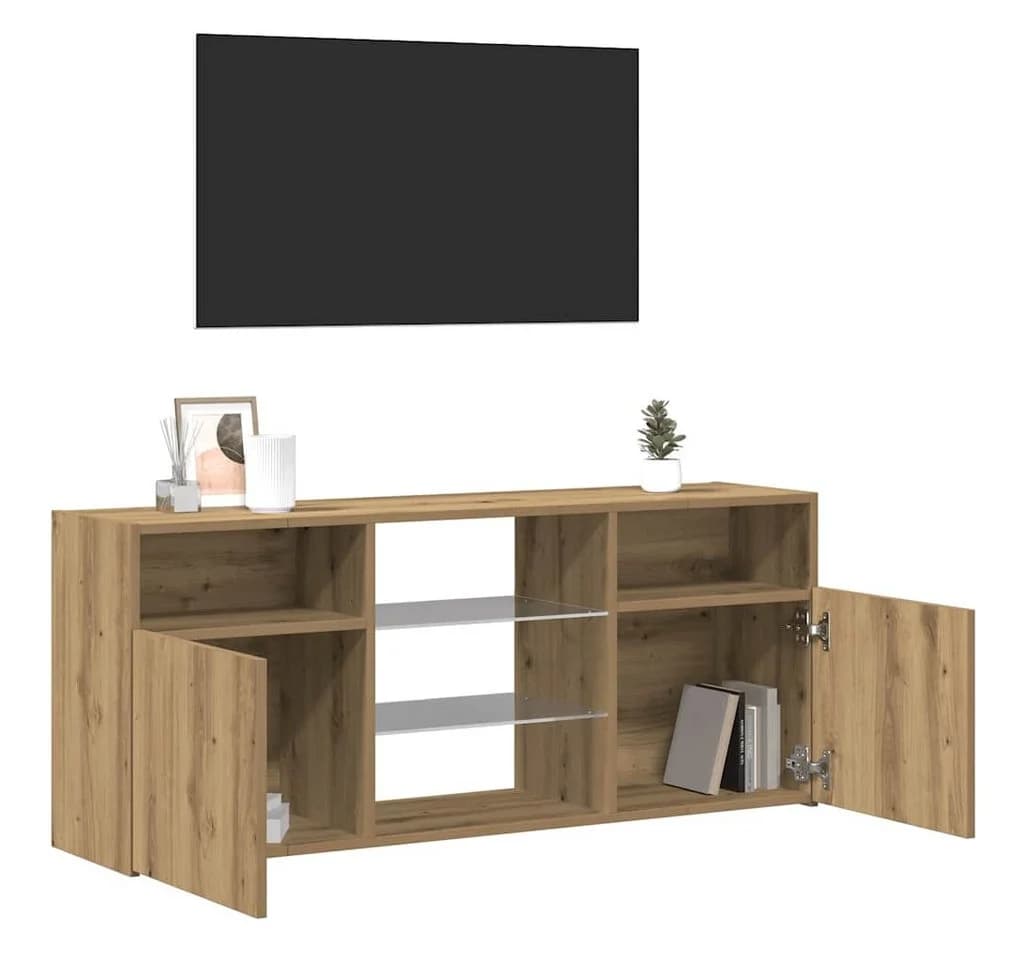 vidaXL TV-Schrank mit RGB-LED Leuchten Artisan-Eiche Modern - Bild 5