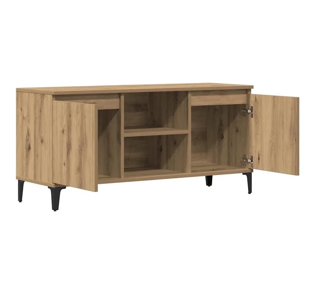 vidaXL TV-Schrank Artisan-Eiche Holzwerkstoff mit Stauraum - Bild 4