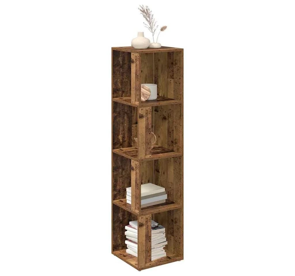 vidaXL Eckregal Altholz-Optik 33x33x132 cm Holzwerkstoff - Bild 3