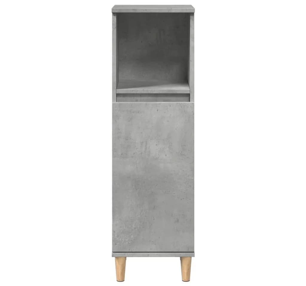 vidaXL Badschrank Betongrau Holzwerkstoff mit Eukalyptusbeinen - Bild 4