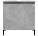 vidaXL Badschrank Betongrau Holzwerkstoff Metallbeine Bild 4