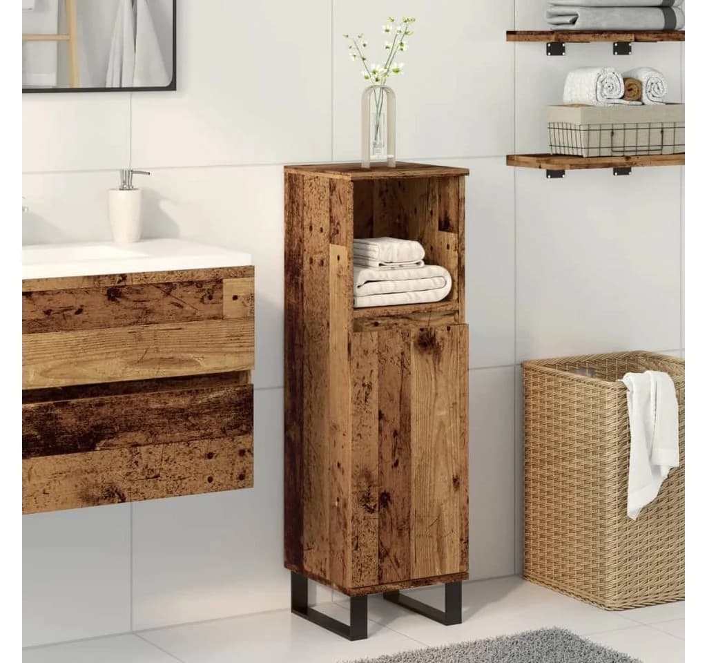vidaXL Mehrzweckschrank Altholz-Optik Badezimmerschrank - Bild 3