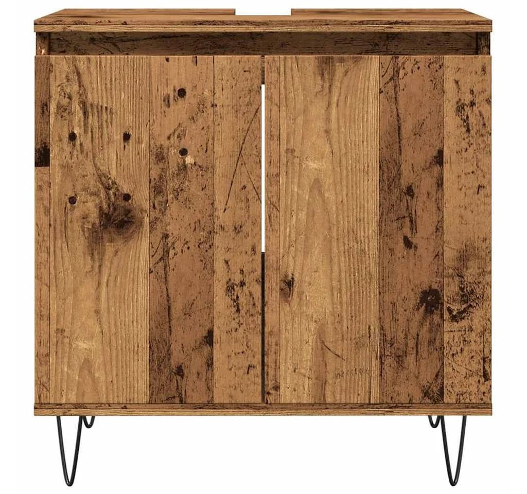 vidaXL Badschrank Altholz-Optik 58x33x60 cm Holzwerkstoff - Bild 4