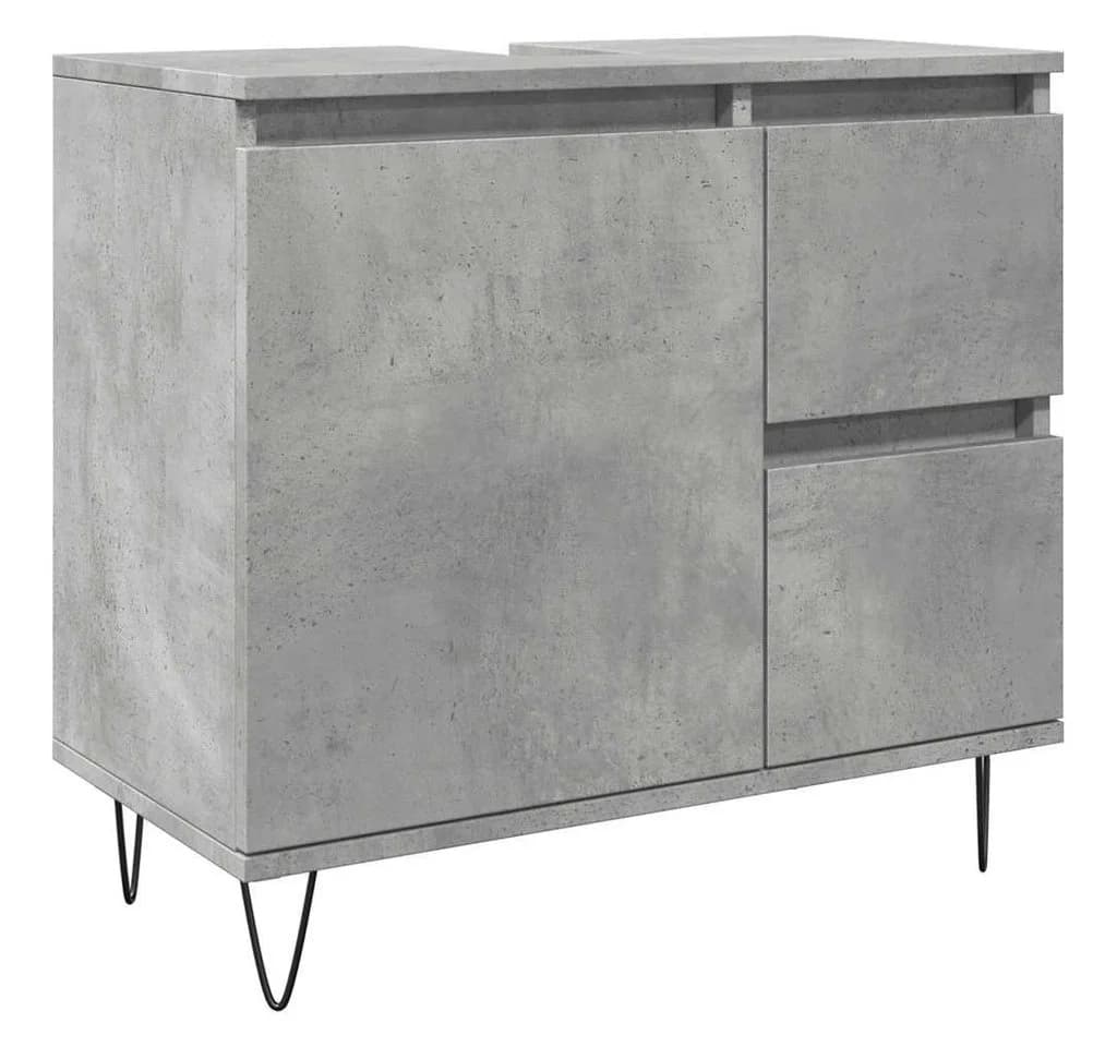 vidaXL Waschbeckenunterschrank Betongrau Industrial Design - Bild 2