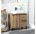 vidaXL Waschbeckenunterschrank Artisan-Eiche 65x33x60 cm Bild 3